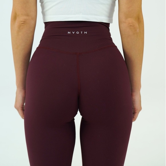 Nvgtn Burgundy Signature Leggings In Xs 